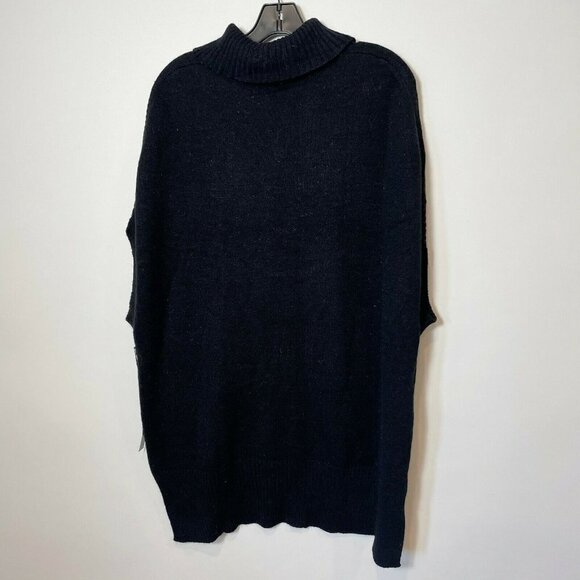 BCBGMAXAZRIA Womens Sleeveless Oversized Sweater Black XS Relaxed Mock Neck NWT - Picture 6 of 8